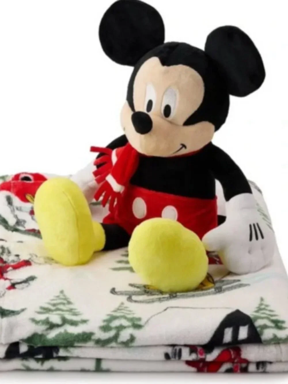 Disney's Mickey Mouse Holiday Pillow Buddy & Throw Blanket Set by the Big One